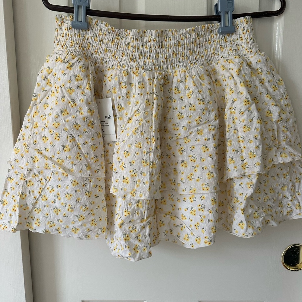 Floral Yellow Skirt